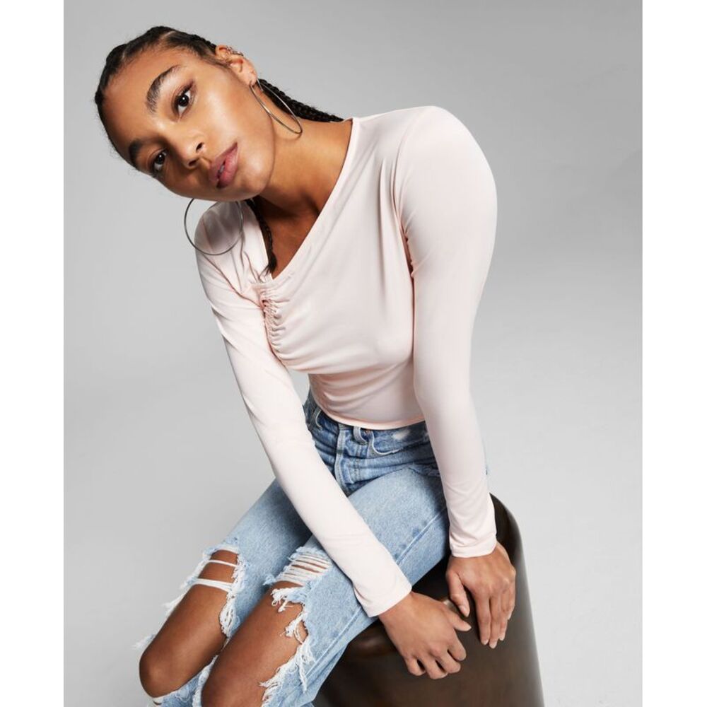 And Now This Now This Asymmetrical Ruched Top